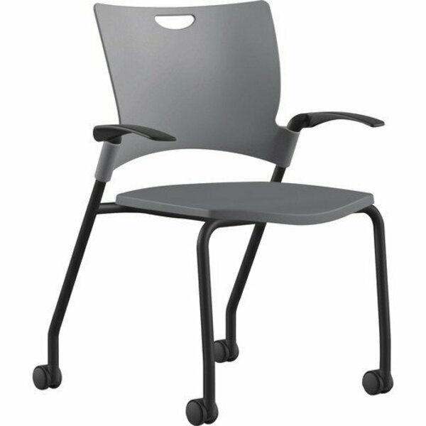 9To5 Seating CHAIR, STCK, PLSTC, 25in, GY/BK NTF1315A12BFP14